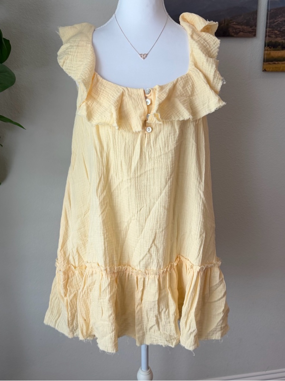 Princess Polly Yellow Ruffle Mini Dress